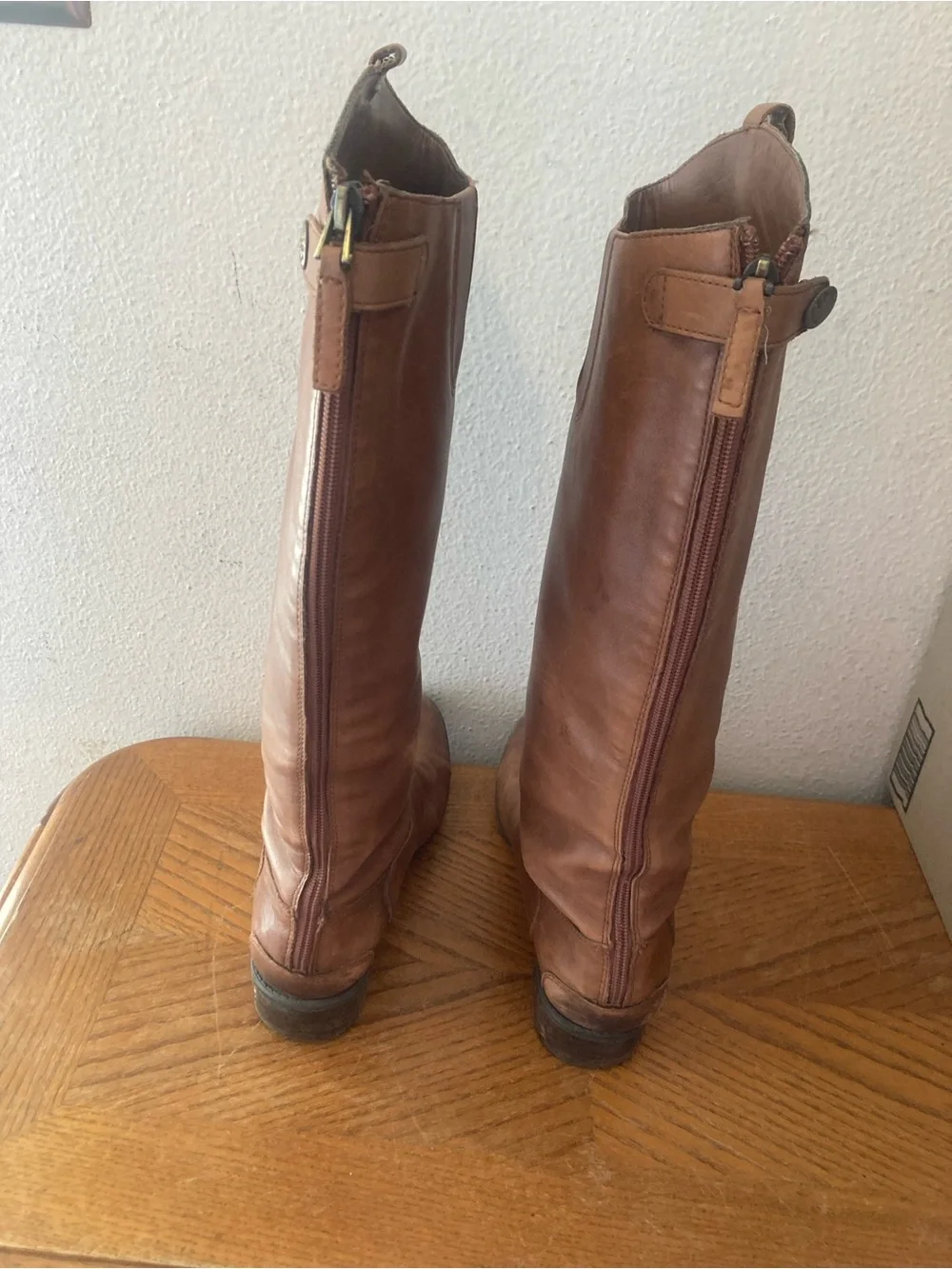 SAM EDELMAN “Penny” Soft Brown Leather Riding Boots (9)